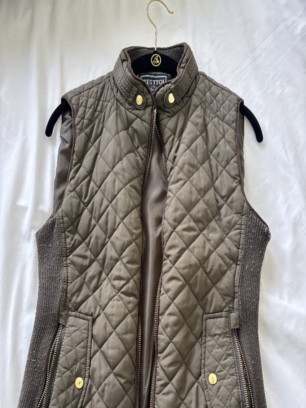 C'esttoi Brown Plaid Vest